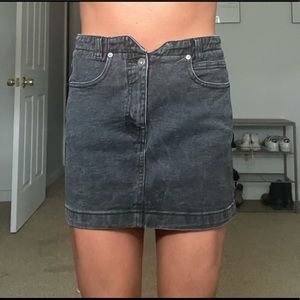 FREE PEOPLE black jean skirt
